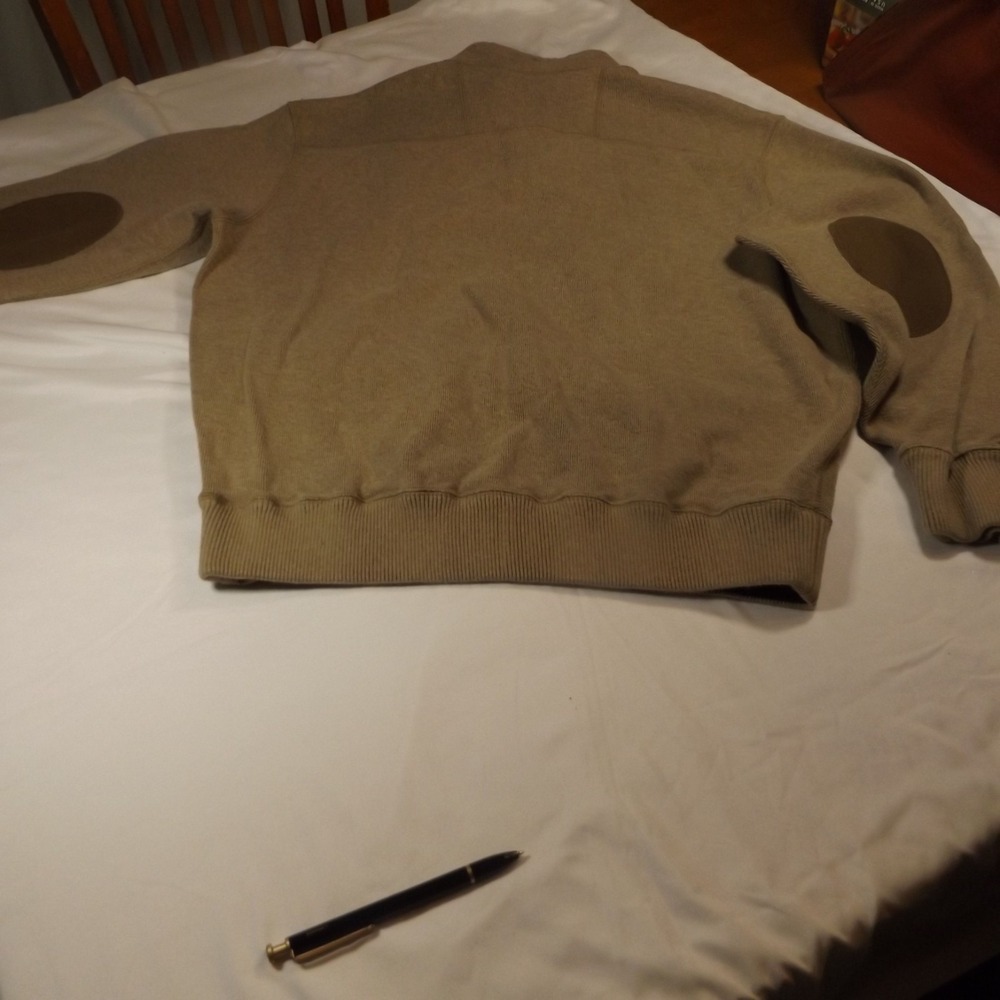 Daniel Cremieux Knit Reversible Brown Size L 1/4 Zip Mock Neck Sweater - Picture 6 of 12